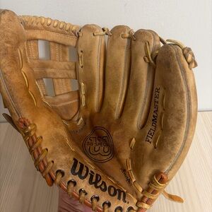 Vintage Wilson A9835 Tan Left Hand Fieldmaster Leather Baseball Glove